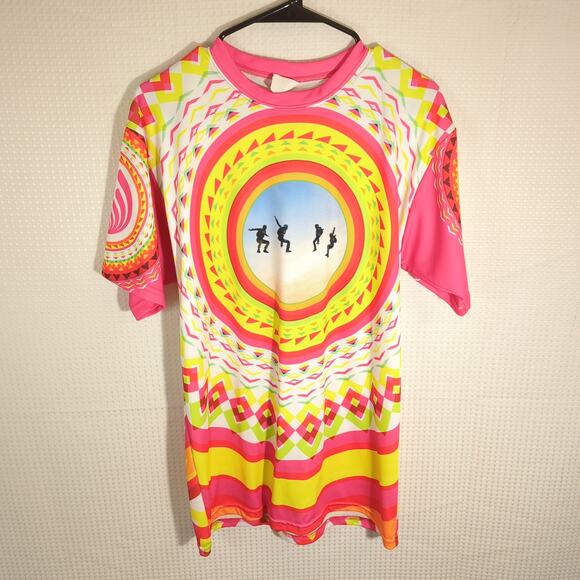 Bassnectar Medium Festival Rave Shirt Psychedelic Graphic Bright Neon Colors USA - Picture 1 of 4